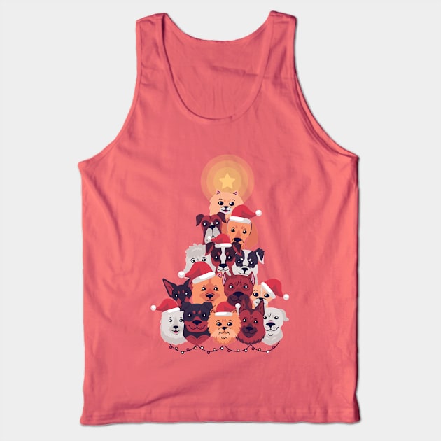 Dogs Christmas tree Tank Top by otaku_sensei6